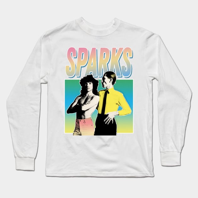 Sparks - Vintage Style Aesthetic Design Long Sleeve T-Shirt by DankFutura